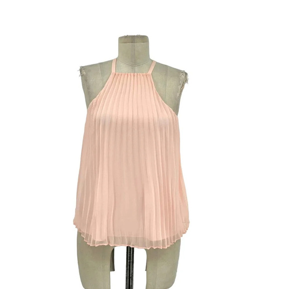 Likely Chester Pleated Sleeveless‎ Top in Pale Pink Size 0 - Picture 1 of 9